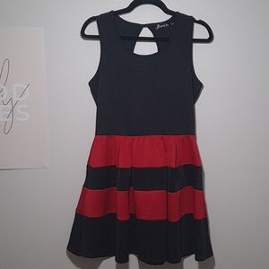 Formal dress, black and red, medium